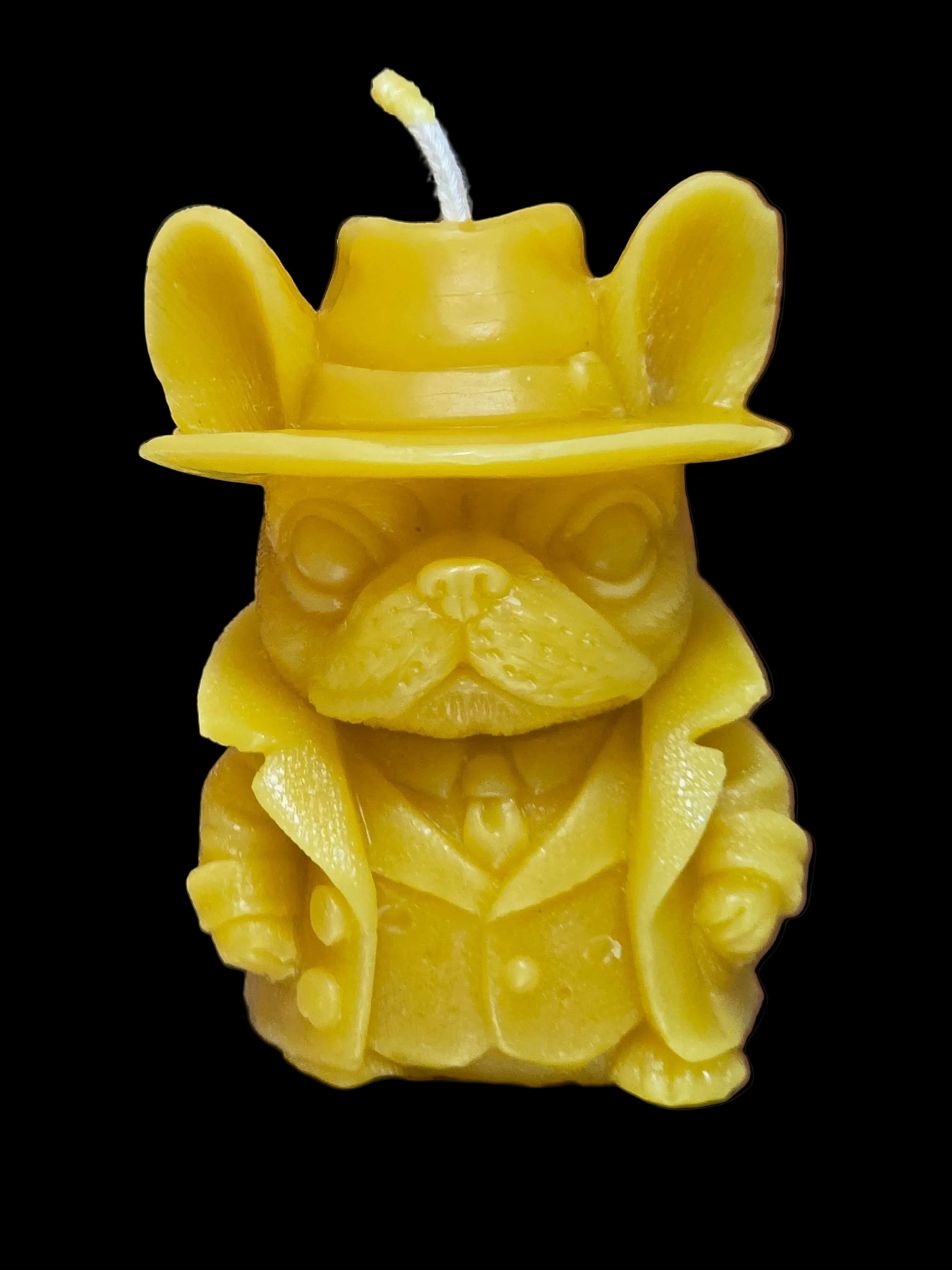 Dapper dog beeswax candle